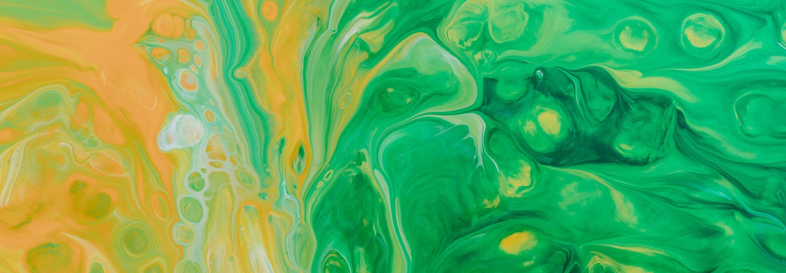 Abstract green swirls