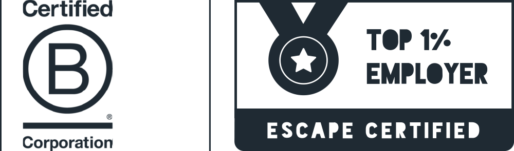 Certified B Corp and top 1% Employer escape certified